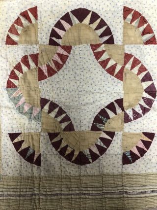 Vintage Quilted Quilt Piece For Crafting Upcycling Shabby Chic Cottage Primitive