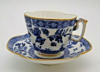 Antique Royal Worcester Aesthetic Cup & Saucer C.  1880 