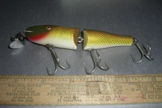 Wood Creek Chub Jointed Pikie Minnow in Golden Shiner w/box paper 2