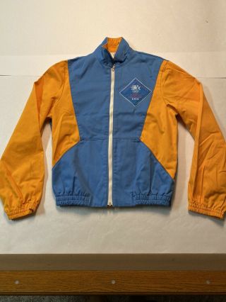 80s Rare 1984 La Los Angeles Olympics Levi’s Staff Jacket Lg Reg Blue & Orange