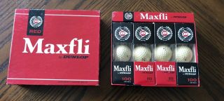 Maxfli Red Dunlop Dozen Golf Balls Vintage 1950 - 1960 In Packages Rare