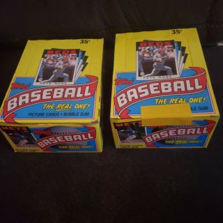 2 1986 Topps Baseball Wax Box (36 Packs) Rare Loaded With Hof