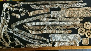 Vintage Handmade & Machine Made Lace Trims Early - Mid 1900 
