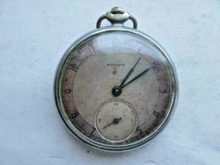 Vintage Soviet Russian Ussr Pocketwatch Molniya ЧЧЗ 2 - 56 Mechanical Workes Rare