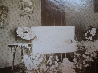 Antique Cabinet Photo Death Of A Baby Funeral Risetters