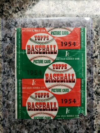 1954 Topps Baseball Card Wax Wrapper 1 Cent Dated Rare