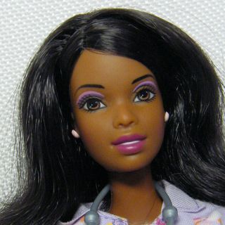 Barbie Happy Family Baby Doctor Aa African American Rare Purple Coat Version