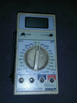Vintage Rare Bk Precision Dynascan Corp Model 2807 Digital Multimeter Dvm Dmm