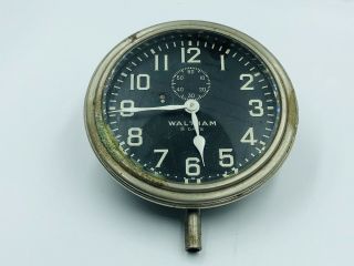 Antique Military Wwii Waltham 8 Days Cars Watch Automobile Cockpit Clock