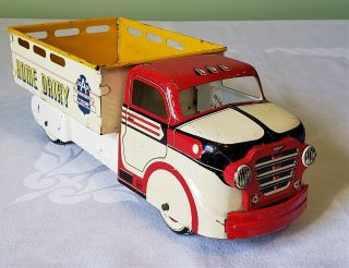 Early Marx Toys Dodge Cab Home Dairy Delivery Stake Truck 50 