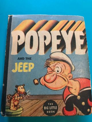 Rare Popeye And The Jeep 1937 Vintage Big Little Book 1405
