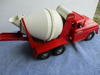 Rare 1960 Ford Tonka Red Cement Mixer 120 First Year Black Walls VGC 3