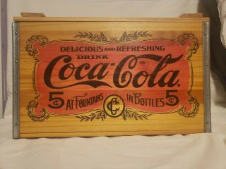 Rare Coca - Cola Wooden Box Crate With Checkers,  Atlanta Ga.