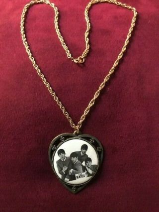 Vintage 1964 The Beatles Necklace Pendant/ Chain From (nems) Rare Vg Cond