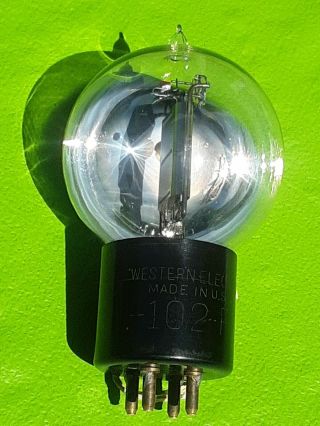Very Rare Western Electric Vacuum Tube 102 - F Tennis Ball Style /