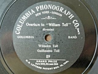 Rare 1900s Columbia 1 - Sided 78 Announced William Tell Overture Lone Ranger Theme