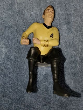 1992 Franklin Star Trek Captain James Kirk Crystal Chair Statue Very Rare 3