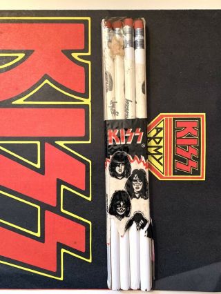 Kiss Pencils 1978 Aucoin Rare Vintage Wallace Gene Simmons Paul Stanley Ace