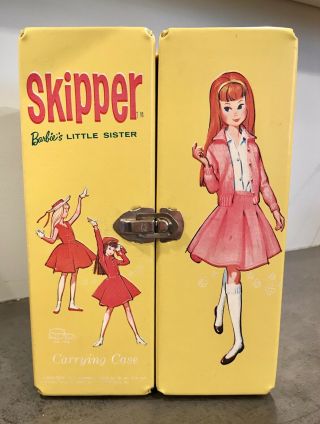 Vintage 1964 Double Door Barbie Skipper Carrying Doll Case Trunk Toy