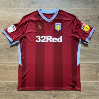 Aston Villa Luke Sport 2018 - 2019 Home Football Shirt Rare Soccer Jersey Size 3xl