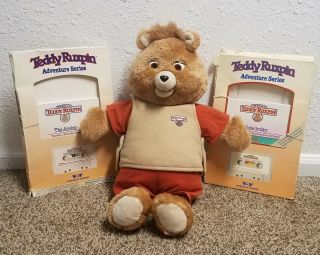 Vintage Teddy Ruxpin 1985 With 2 Books In Package -