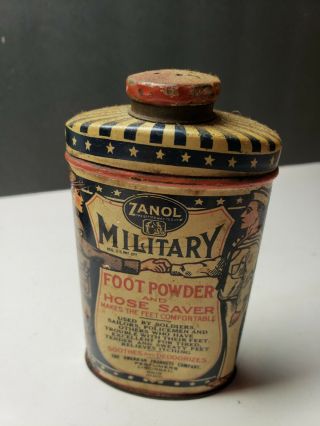 Rare World War 1 Zanol Foot Powder And Hose Rub Army And Navy Graphics