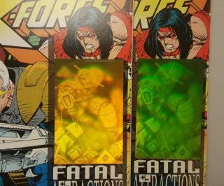 X - Force 25 Rare Orange Hologram Variant Fatal Attractions X - Men Cable Marvel