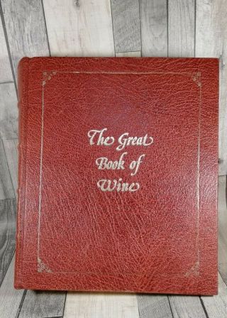 Vintage Rare Leather Bound The Great Book Of Wine Revised And Enlarged Edition