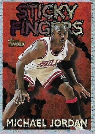 1996/97 Topps Chrome Sb18 Michael Jordan Season’s Best Sticky Fingers (rare)