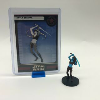 Star Wars Miniatures Aayla Secura 1/60 Clone Strike Very Rare Twilek Jedi Legion