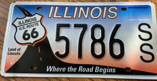 Route 66 Illinois License Plate 5786 Ss Rare