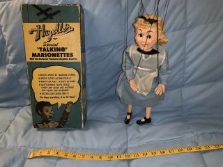 Rare Vintage Hazelle’s Talking Marionette 306 Alice String Puppet