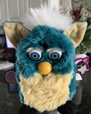 Rare Vintage 1999 Tiger Furby Teal Turquoise Not