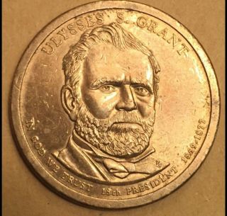 Rare 2011 Ulysses S.  Grant Dollar Coin Error: Weak & Missing Edge Lettering