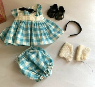 Vintage 1950’s Vogue Ginny Doll Outfit - Kinder Crowd Blue Checked 6021