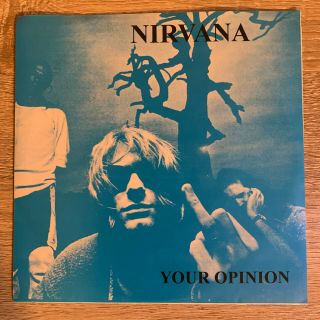 Your Opinion [ep] By Nirvana 7 " Clear Red Vinyl Record Rare Oop Htf Kurt Cobain