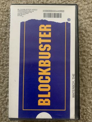 Blockbuster Video Vhs Clamshell Movie Rental - The Waterboy - Rare