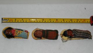 3 Vintage Skookum Style Native American Indian papoose Dolls 2