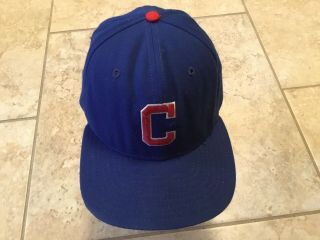 Vintage Rare Era Pro Model Made In Usa Cleveland Indians Snap Back Hat Cap