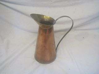 Truly Stunning Solid Copper French Water Jug With Brass Fittings Vintage Antique