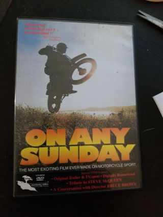 On Any Sunday Dvd Rare With Art Insert.