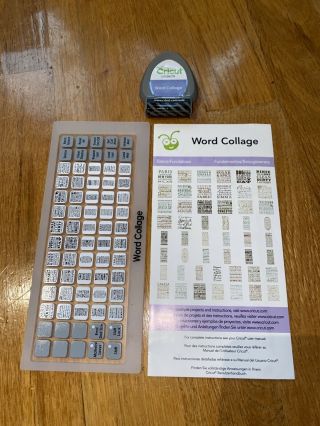 Cricut Cartridge Word Collage Rare Not Linked Slightly