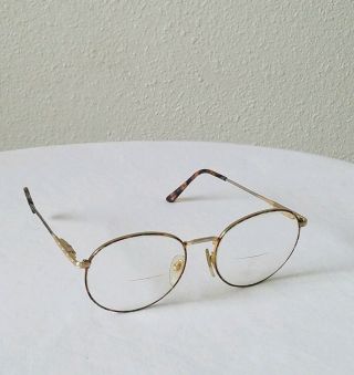 Vintage Designer Eyeglasses Frames Round Multi - Color 50 []16 135 Rare