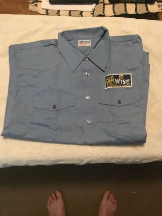 Rare Vintage Wise Potato Chips Uniform Shirt Xl