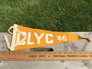 Antique / Vintage Pennant / Banner,  C L Y C 66,  Gold Fabric