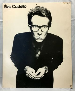 Elvis Costello_original_rare_1978_cardboard_promo Poster Ps - 505_20 " X 24.  5 "