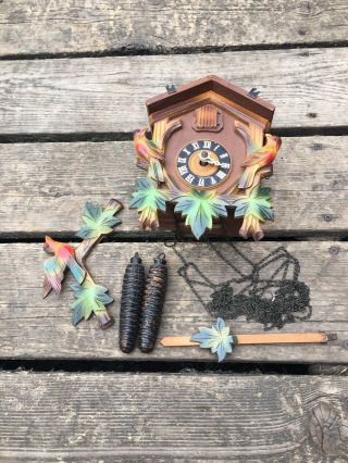 Old Vintage German Cuckoo Clocks For Repair,  Parts Or Restoration Antique