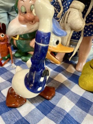 Rare Brayton 1930 Angry Donald Duck Disney Ceramic Pottery Figure Antique Mickey