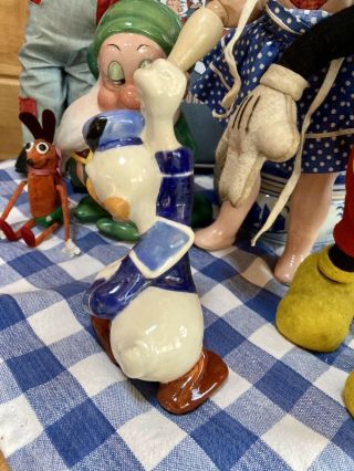 Rare Brayton 1930 Angry Donald Duck Disney Ceramic Pottery Figure Antique Mickey 3