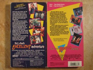 BILL & TED ' S ADVENTURE & BOGUS JOURNEY VHS 1ST EDITIONS 1989/91 RARE 2
